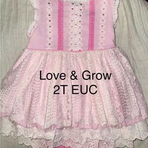 Love & Grow Pink Lace Kids Dress